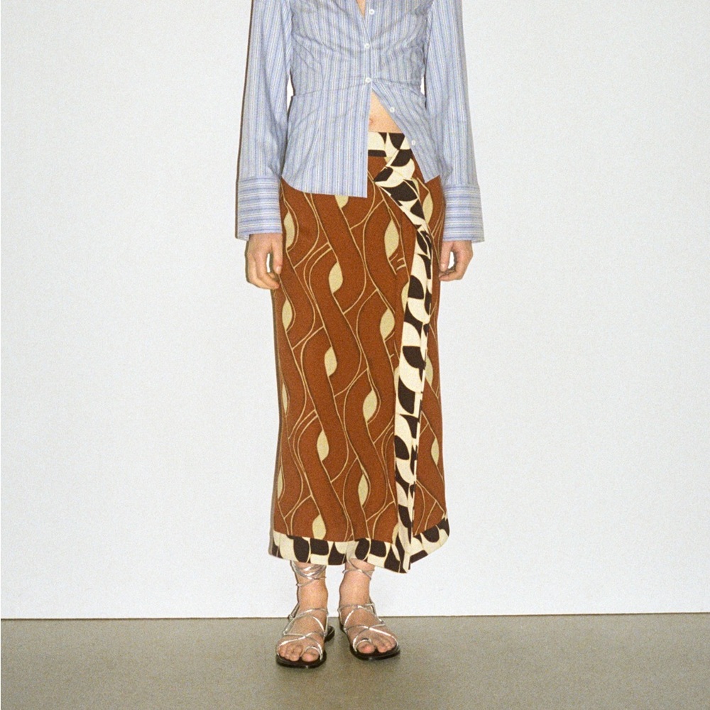 Mango RUFFLE PRINTED SKIRT - Picture 2 of 4